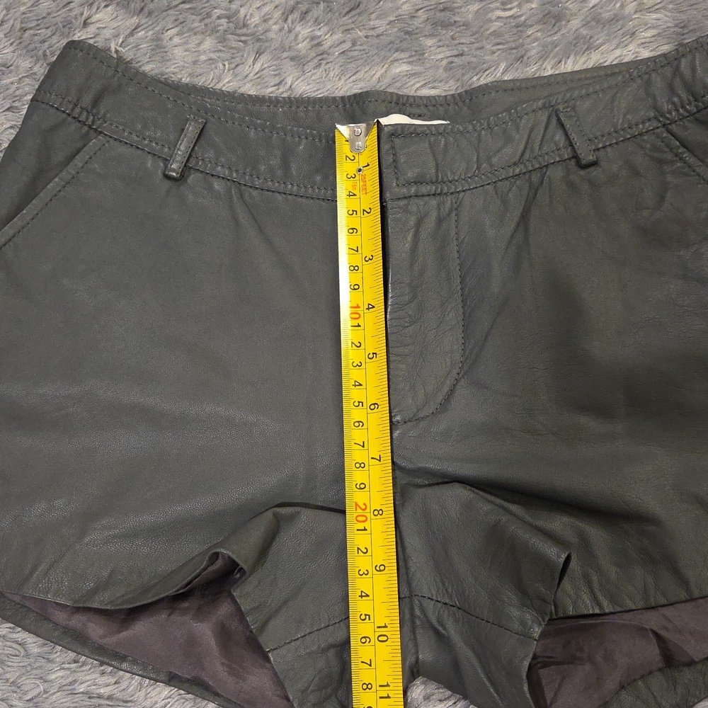 Joie Women's Lamb Leather Charcoal Gray Shorts Size 4! - Picture 9 of 11
